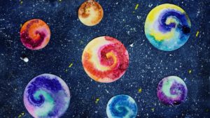 Как нарисовать космос