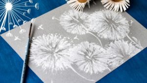 Как нарисовать одуванчики оригинальным способом