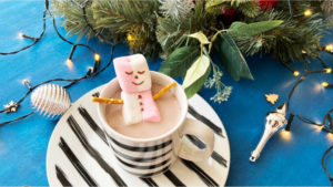 Снеговик из маршмеллоу