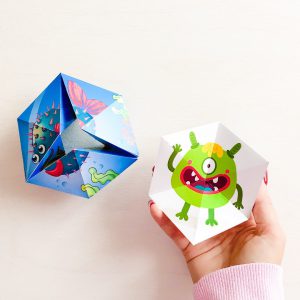 Шаблон Флексагон «Монстры и морские обитатели»