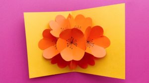 3д открытка с цветами