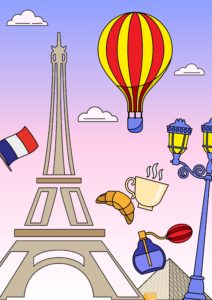 Познавательная раскраска «Франция»
