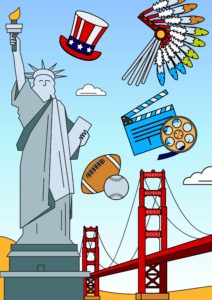 Познавательная раскраска «США»