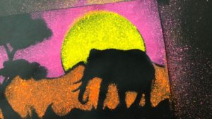 Рисование по трафарету