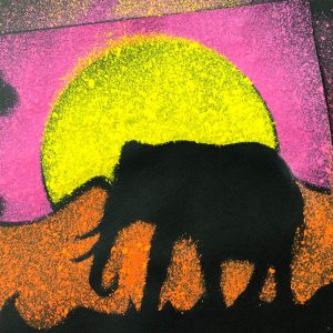 Шаблон «Рисование по трафарету»