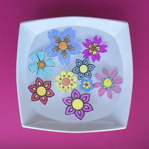 Шаблон «Цветы на воде»