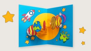 Pop-Up открытка «Космос»