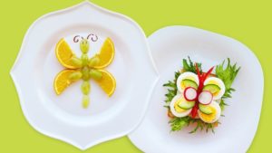 Летний бутерброд и десерт «Бабочки»