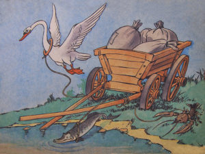 Басня «Лебедь, Рак и Щука»