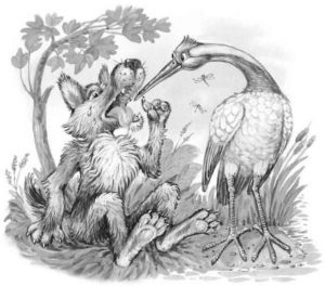 Басня «Волк и Журавль»