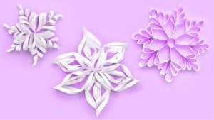 Объемные снежинки из бумаги
