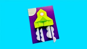 Аппликация-оригами «Ракета»