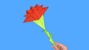 Гвоздика из бумаги