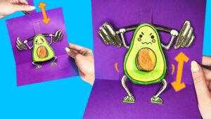 Открытка «Спортивный авокадо»