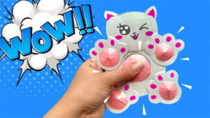 Котик — игрушка антистресс из бумаги